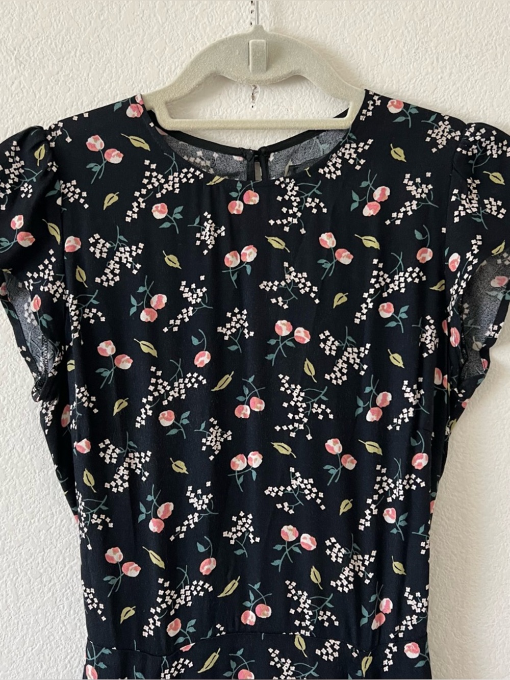 Reformation Gavin Dress Sasha Floral High Slit Cut Out Back Midi Black 4 - Picture 9 of 16